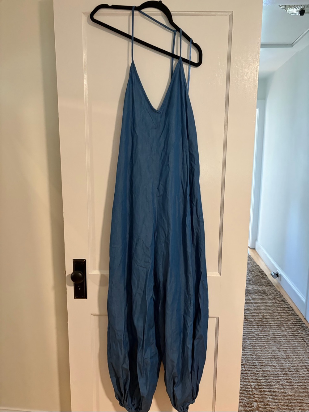 NWT ZARA Spaghetti Strap Open Back Jumpsuit Size S